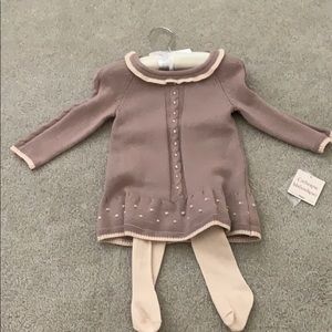 Catherine Malandrino Baby sweater dress w/ tights